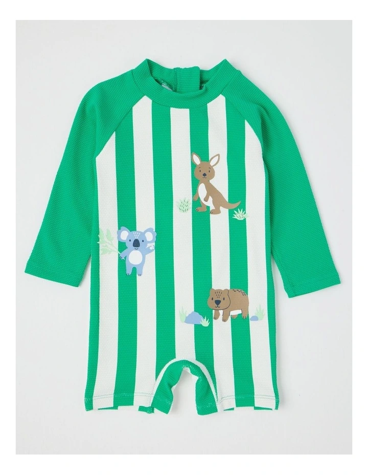 Australiana Stripe Swimwear in Teal image 3