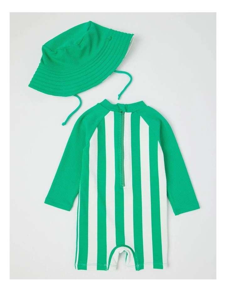 Australiana Stripe Swimwear in Teal image 4