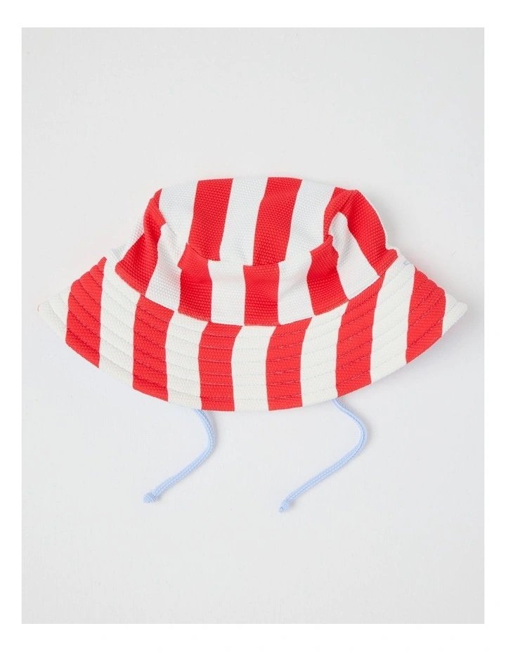 Whale Stripe Swimwear in Ruby image 5
