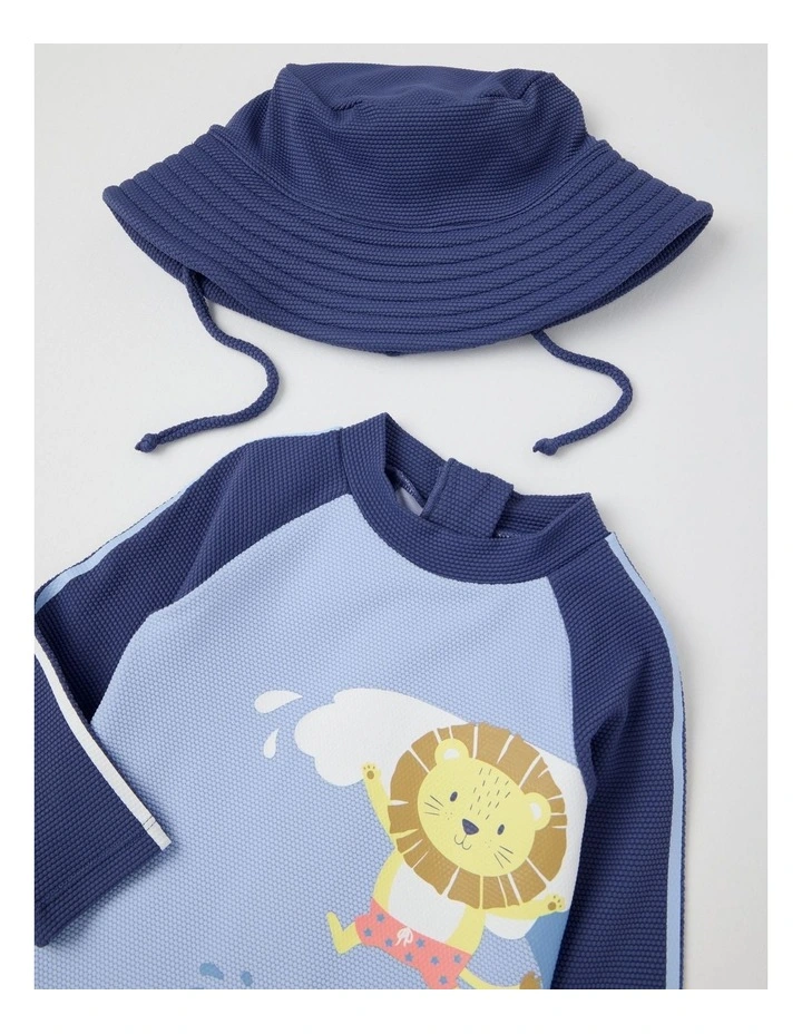 Surfing Lion Swimwear in Bluestone image 2