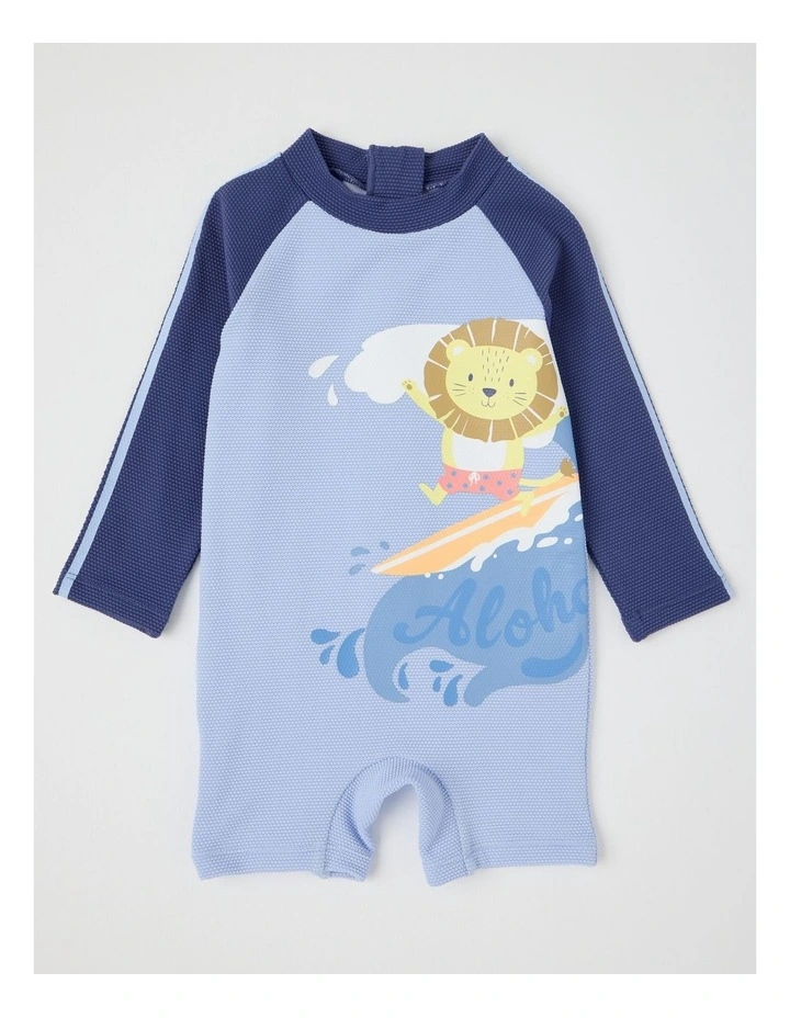 Surfing Lion Swimwear in Bluestone image 3