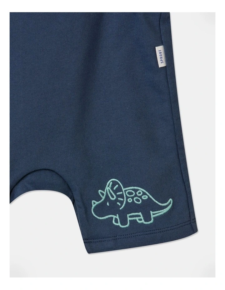 Dino 2 Piece Knit Overall in Indigo image 4