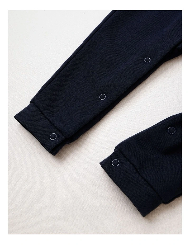 Dino Fleece Overall Set in Navy image 6