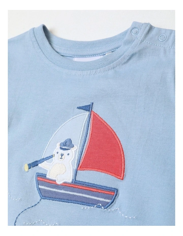 Polar Bear Boat Adventure Set in Pale Blue image 2