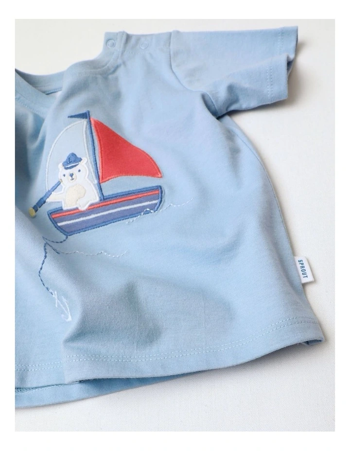 Polar Bear Boat Adventure Set in Pale Blue image 5