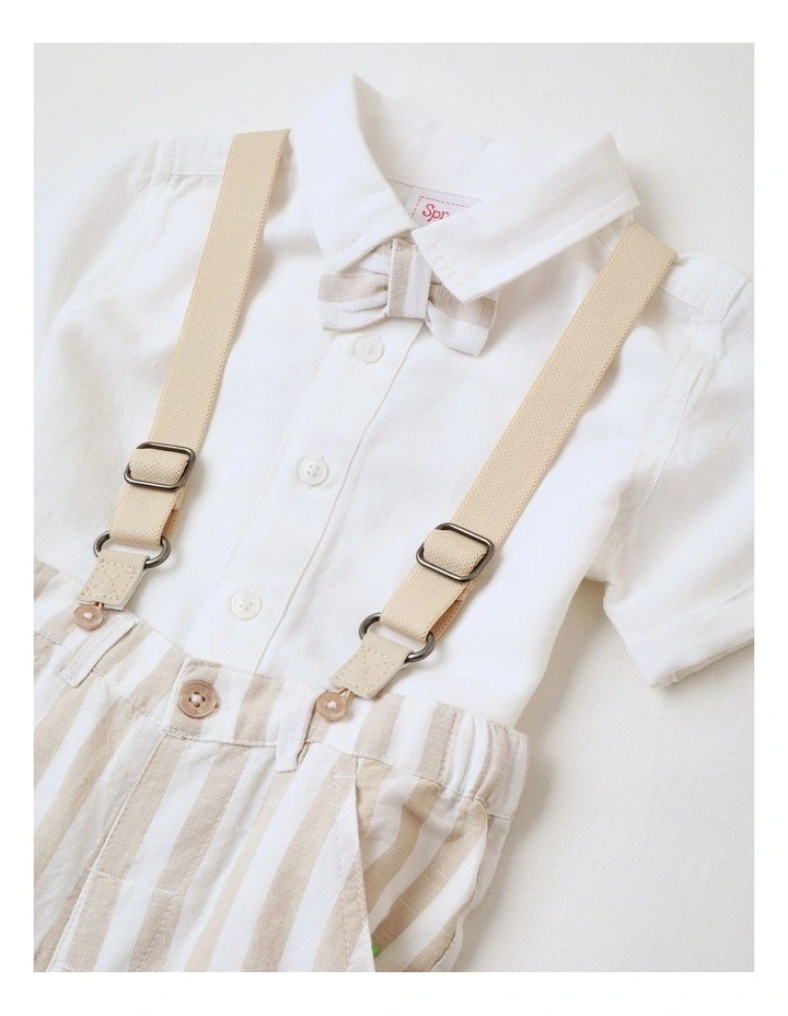 Occassion Shirt & Short With Braces Set in Multi image 2