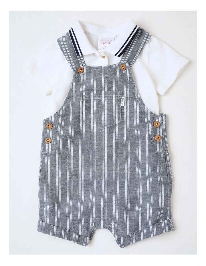 Occassion Stripe Overall in Set Indigo image 1