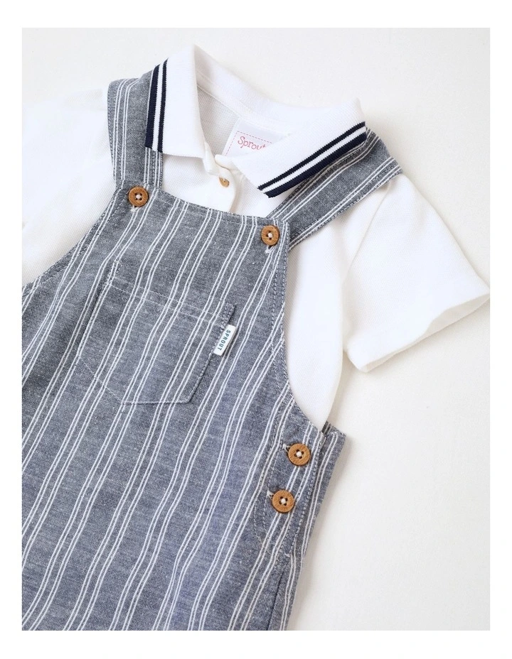 Occassion Stripe Overall in Set Indigo image 2