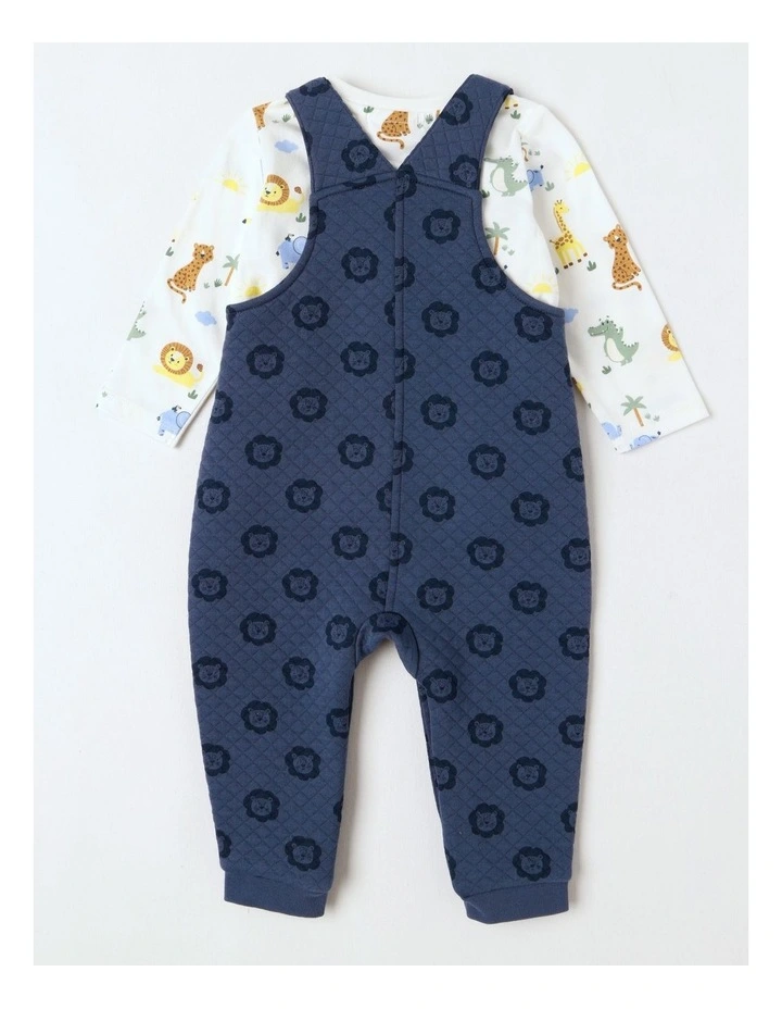 Quilted Lion Overall Set in Midnight image 3