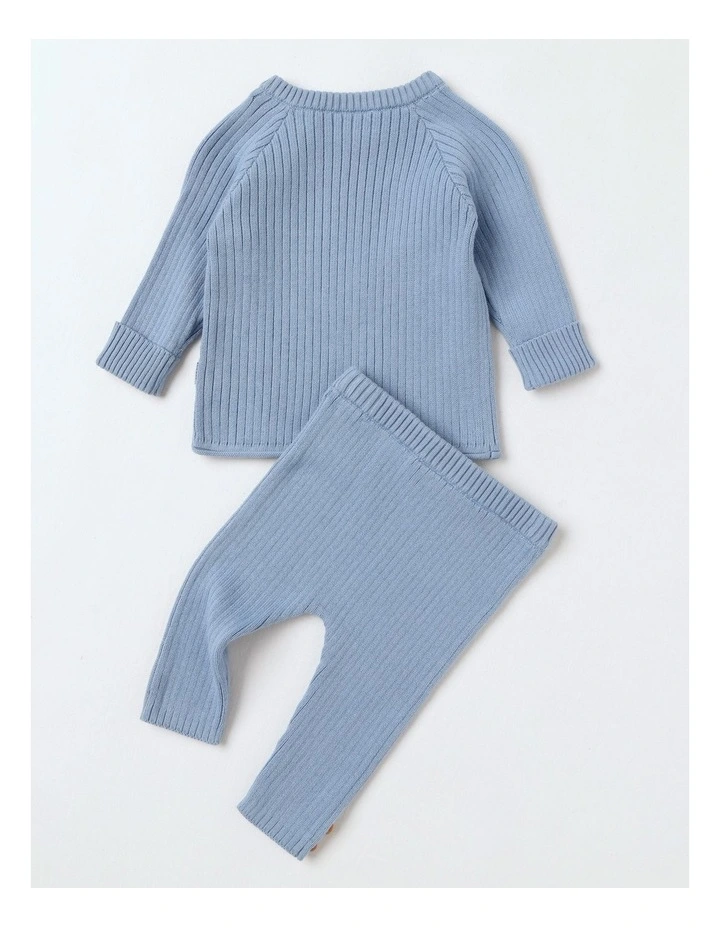 Raglan Koala Top & Legging Set in Mid Blues image 3