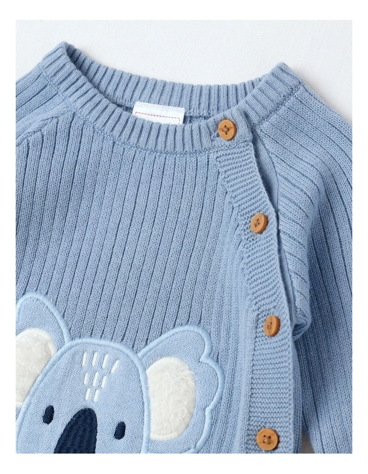 Raglan Koala Top & Legging Set in Mid Blues image 4