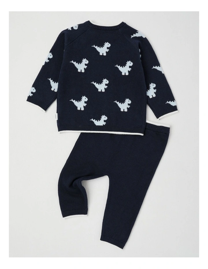 Dino Fully Fashion Top & Legging Set in Navy image 4