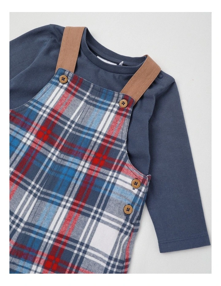 Check Flannel Overall Set in Midnight image 2