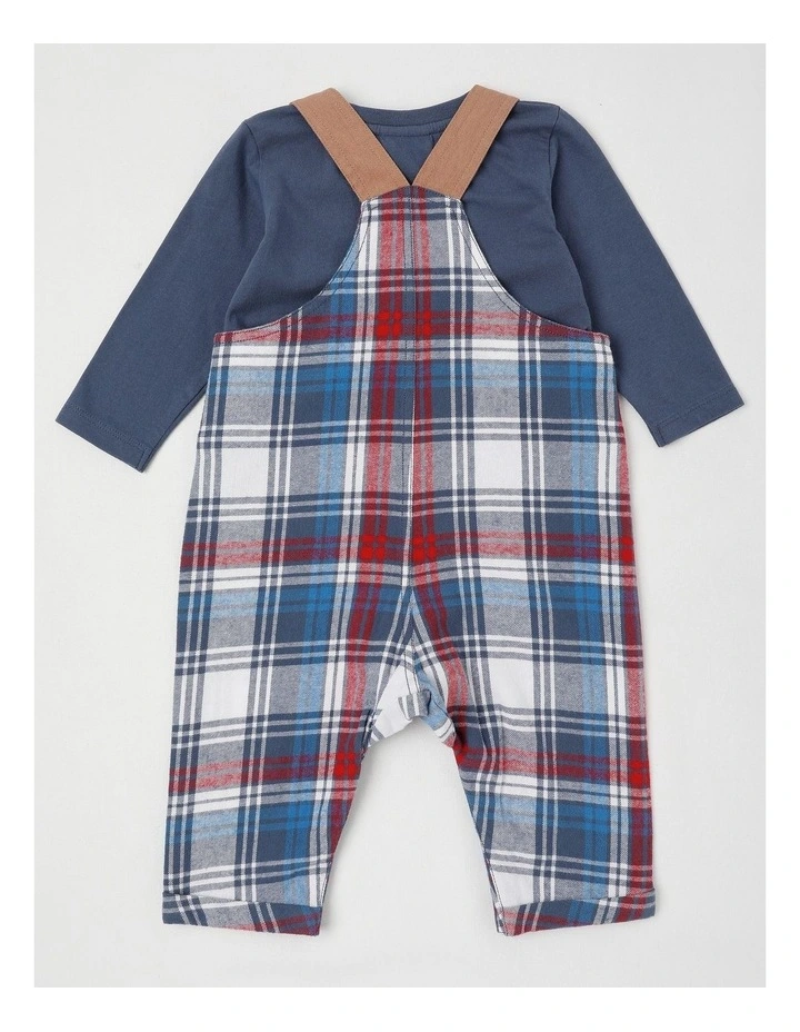 Check Flannel Overall Set in Midnight image 3
