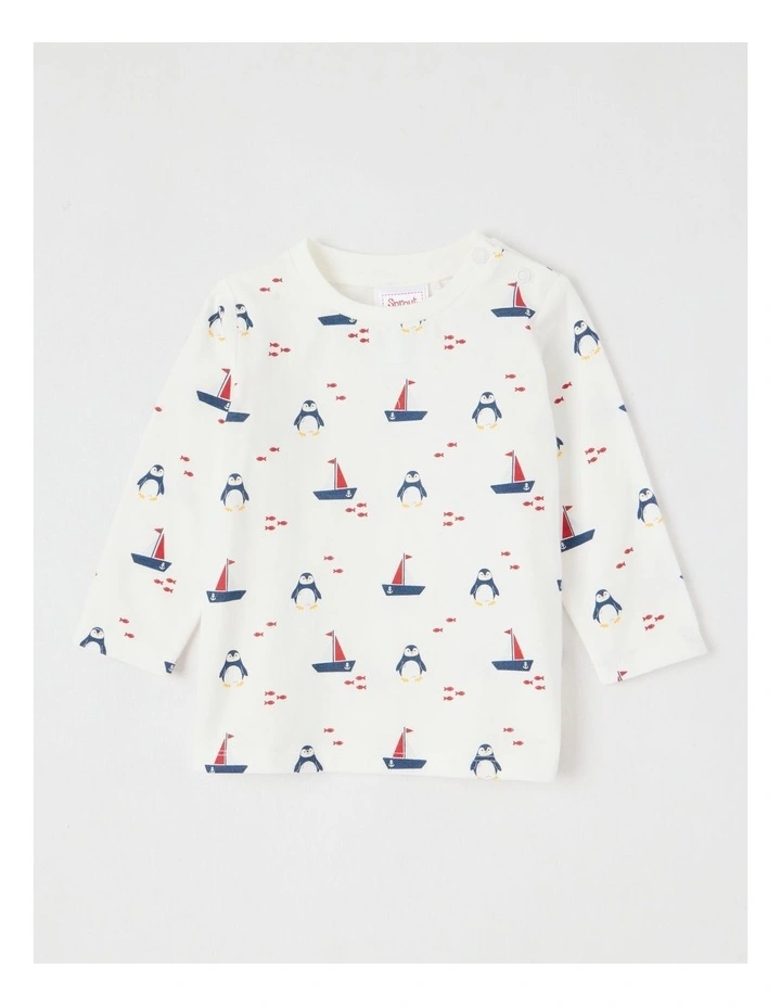 Polar Bear Fleece Overall Set in Navy image 4