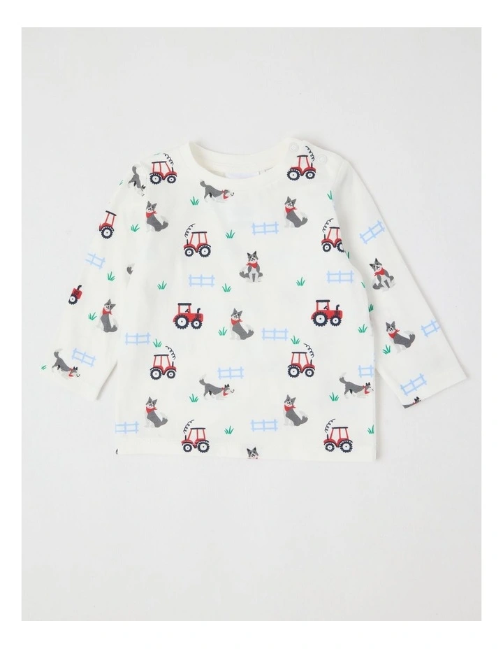 Farm Dog Fleece Overall Set in Bluestone image 4