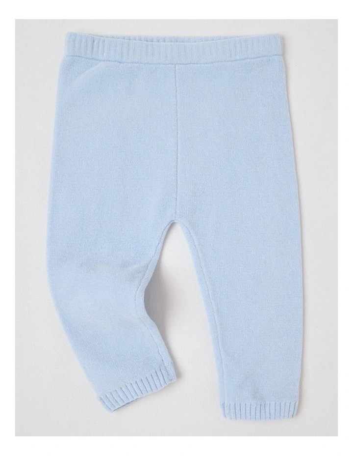 Chennile Teddy Bear Fair Isle Top & Legging Set in Bluestone image 6