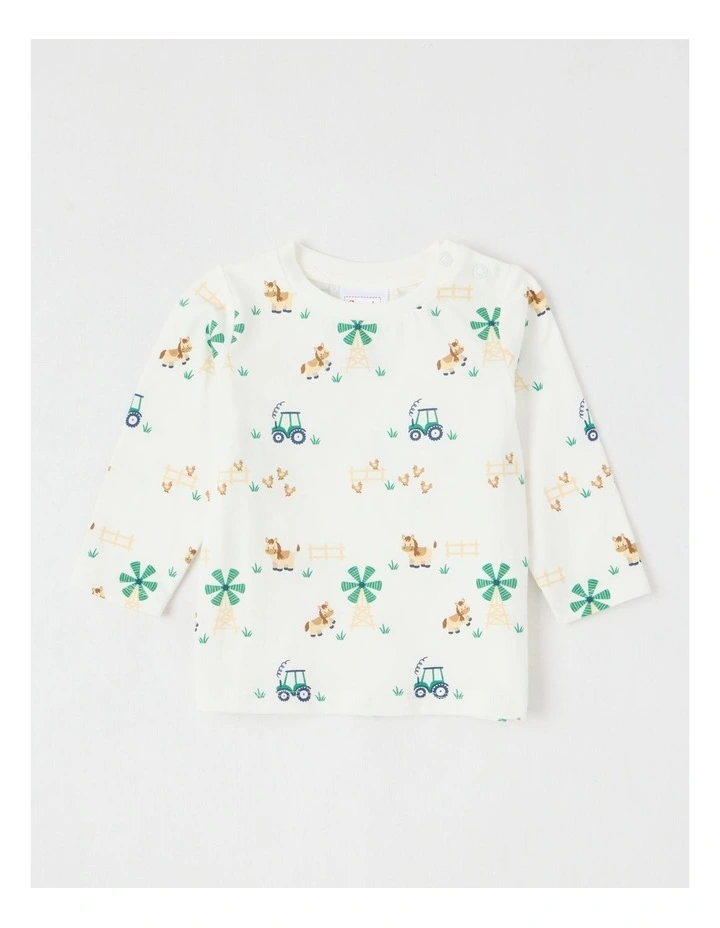 Tractor Quilted Overall Set in Tan image 4