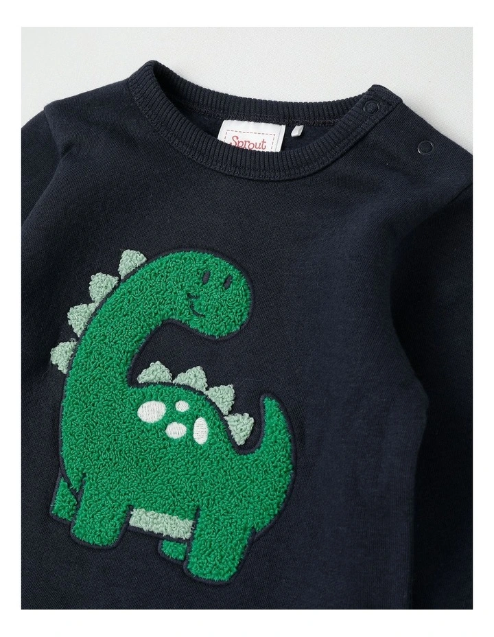 Apple Crew Neck Tracksuit Set in Green image 2