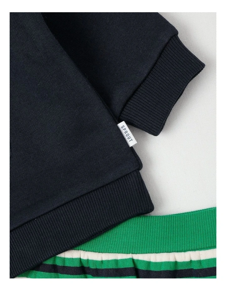 Apple Crew Neck Tracksuit Set in Green image 4