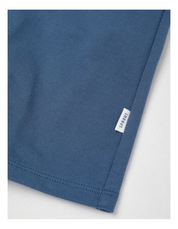 Lion Stripe Overall Set in Denim image 4