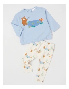 Bear Lake Sweat Top & Legging Set in Bluestone