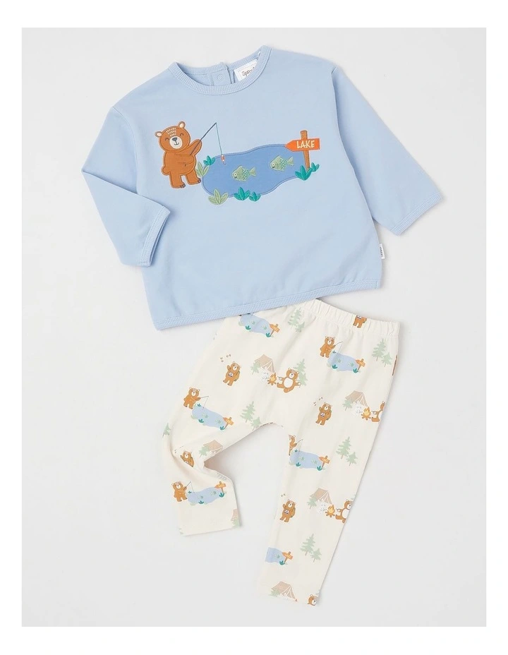 Bear Lake Sweat Top & Legging Set in Bluestone image 1