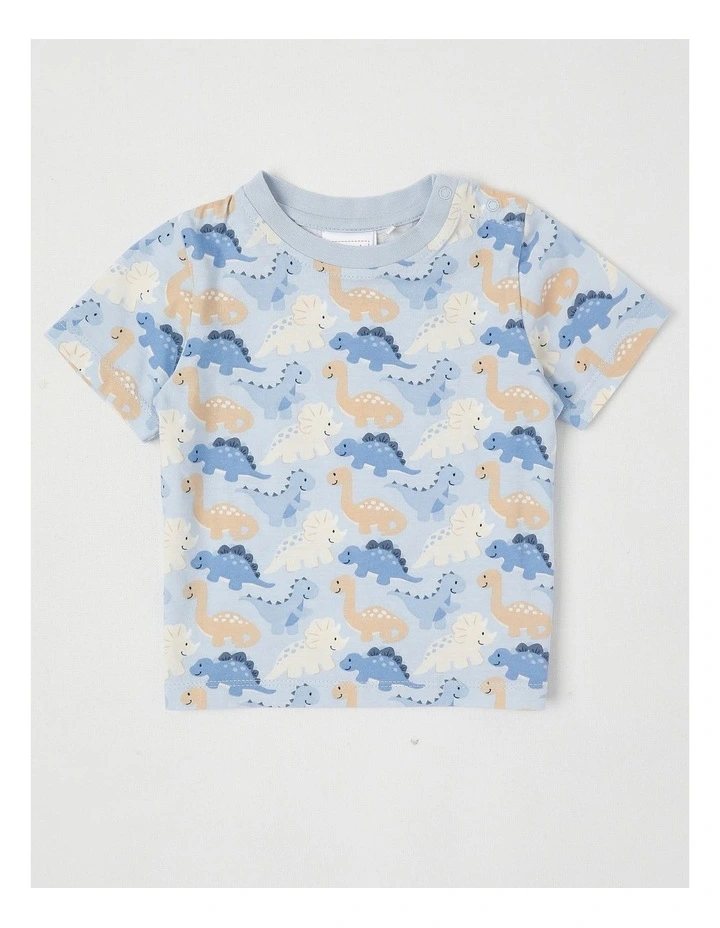 Dino Woven Overall Set in Mid Blues image 4