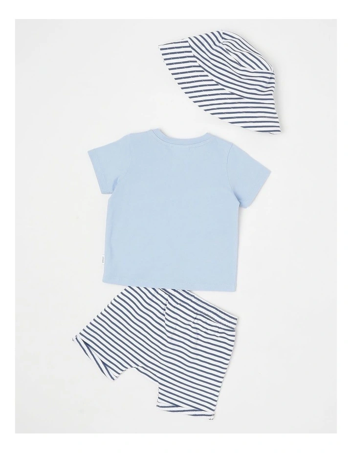 Monkey & Lion Stripe Set in Bluestone image 3