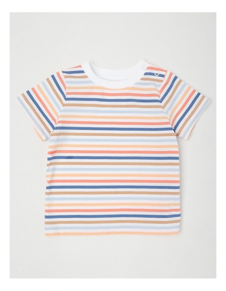Ocean Icon Stripe Overall Set in Bluestone image 4
