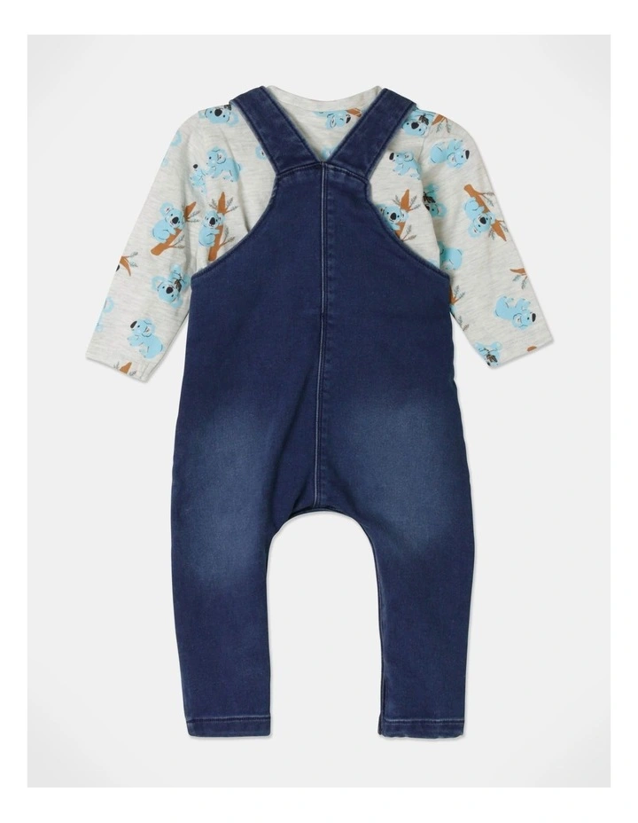 Sprout Koala Overall Set In Denim | MYER