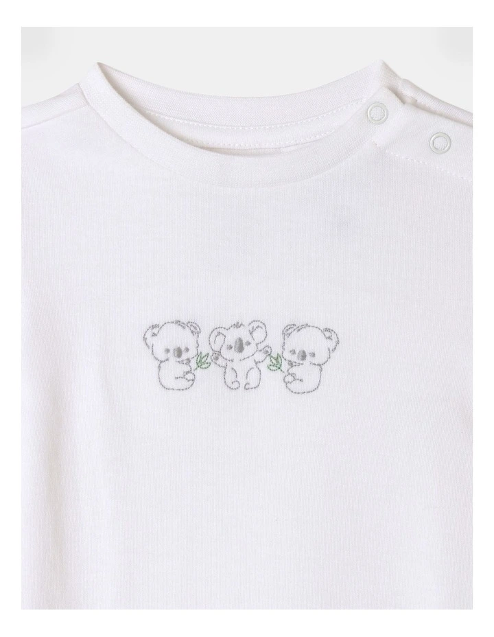 Newborn Super Soft Romper in White image 2