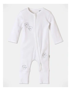 Newborn Super Soft Coverall in White