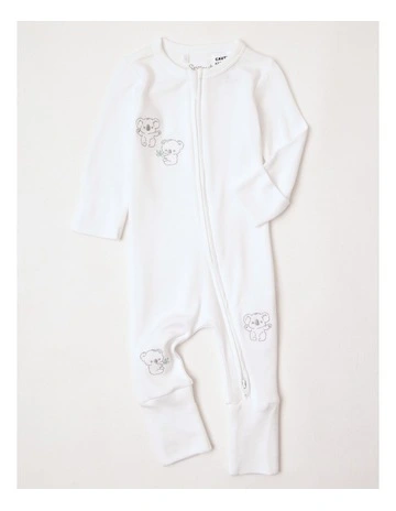 Newborn Super Soft Coverall in White