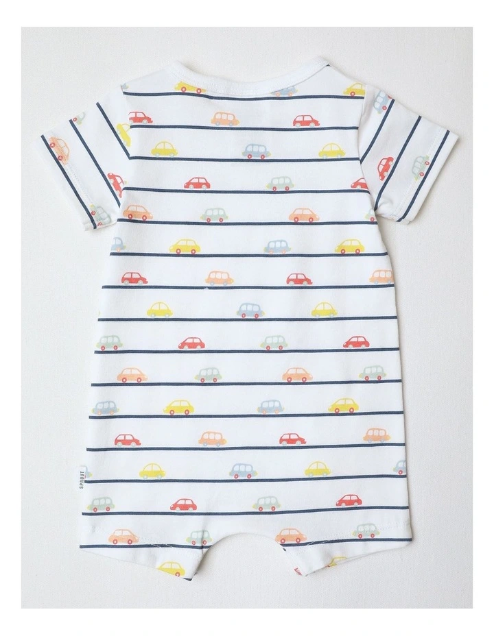 Essential Transport Romper in White image 3