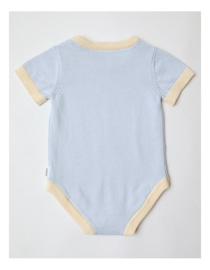 Essential Solid Bodysuit in Blue image 3