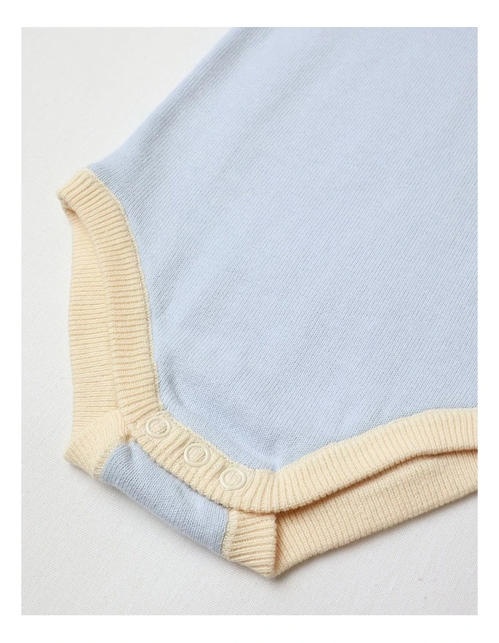 Essential Solid Bodysuit in Blue image 4