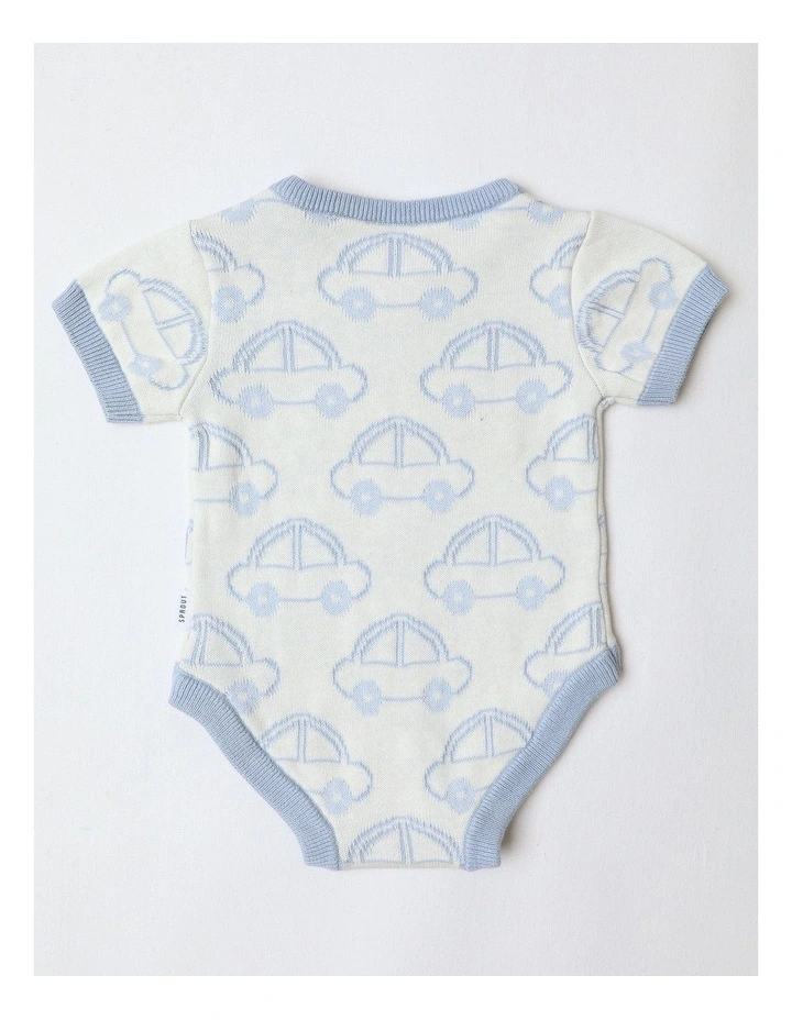 Essential Cars Bodysuit in Cream image 3