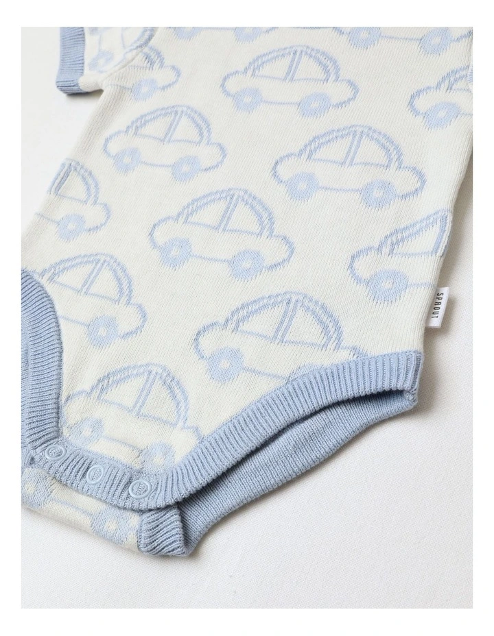 Essential Cars Bodysuit in Cream image 4