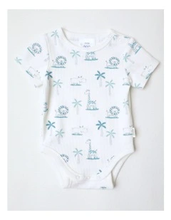 Essential Safari Ribbed Bodysuit in White