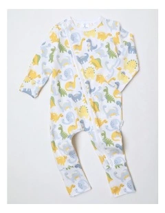 Essential Dinos Coverall in Arctic Blue