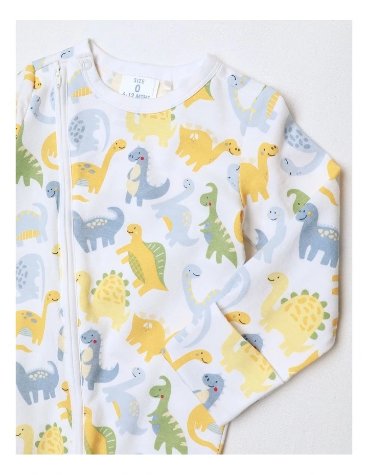 Essential Dinos Coverall in Arctic Blue image 2