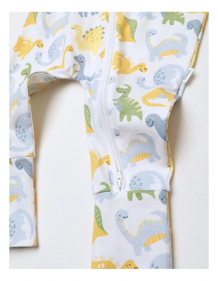 Essential Dinos Coverall in Arctic Blue image 4