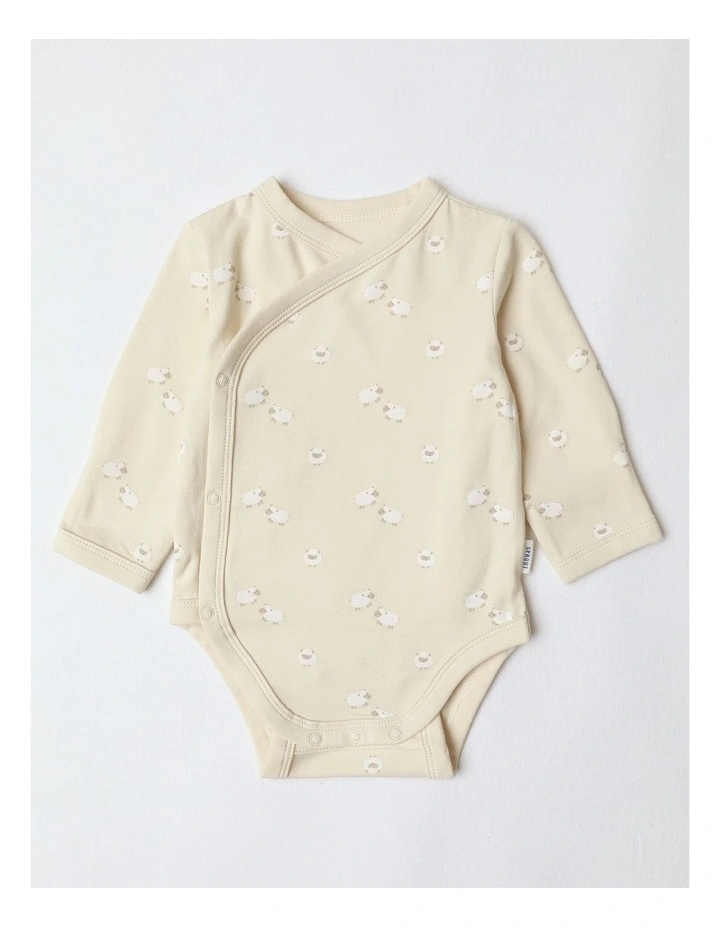 Newborn Wrap In Front Sheep Bodysuit Natural image 1