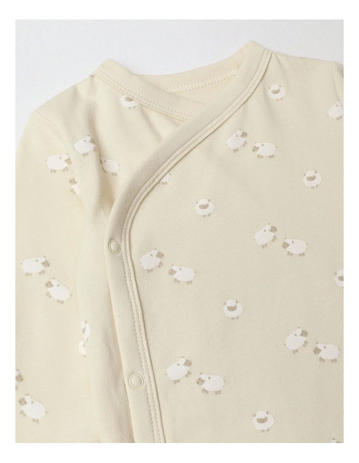 Newborn Wrap In Front Sheep Bodysuit Natural image 2