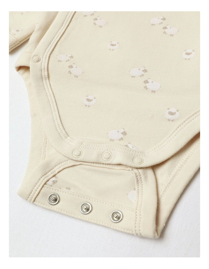 Newborn Wrap In Front Sheep Bodysuit Natural image 4