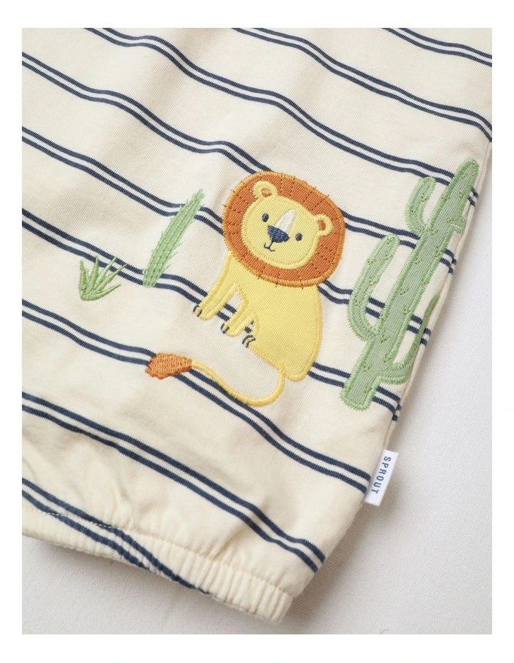 Little Lion Romper in Eggnog image 4