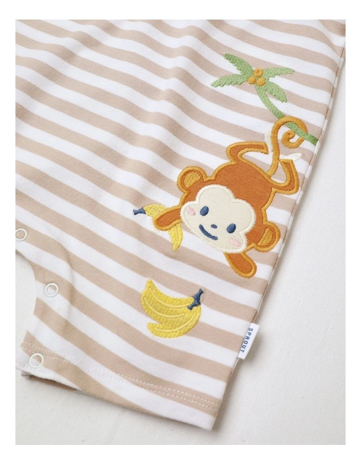 Mini Monkey Romper in Beige image 4
