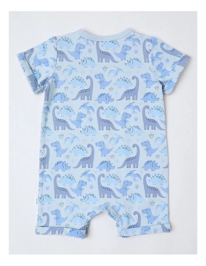 Little Dino Romper in Sky image 3