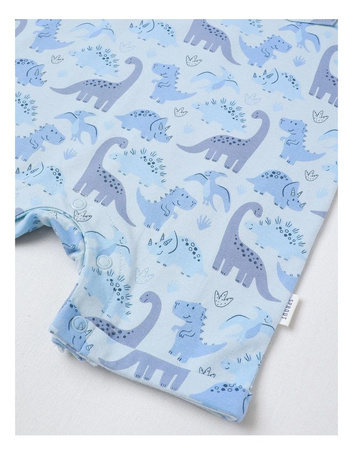 Little Dino Romper in Sky image 4